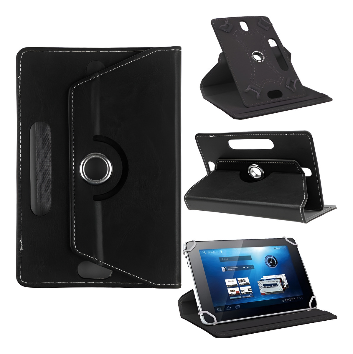 D_NQ_NP_601086-MLA89531228228_082025-F.jpg Funda Tablet 7 Pulgadas Giratoria 360 Cuero Sintetico Diseño - Image 1