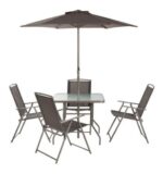 Set De Mesa 6 Piezas 4 Sillas Plegables Exterior Jardin
