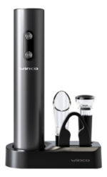 Set Destapador Electrico Vino Winco + Tapon + Pico Vertedor