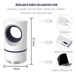 Lampara Electrica Mata Insectos Luz Led Usb Calidad Premium Blanco - Image 3