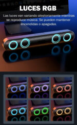 Parlante Barra Sonido Xinua Bluetooth Microfono Luz Rgb 10w Negro - Image 4