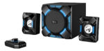 Parlantes Genius 2.1 + Rms Retroiluminado Modelo Nuevo Ramos Mejia Azul/negro