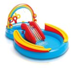 Pileta Centro De Juegos Intex Rainbow Inflable Con 2 Piletas