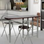 Desayunador 2 Taburete Mesa Estantes Set Banqueta Silla Bar Chocolate - Image 7