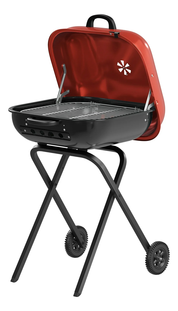 D_NQ_NP_610099-MLA82051422284_022025-F.jpg Parrilla A Carbon Con Tapa Ruedas Reforzada Calidad Premium Rojo - Image 1