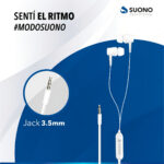 Auricular Negro Con Cable In-ear Suono Deportivo - Image 4