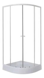 Cabina De Ducha Curva 200x80x80 Vidrio Templado 6mm Aluminio