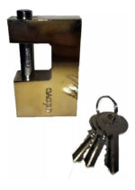 Candado Blindado 80 Mm 3 Llaves Comercios Seguridad Barovo Dorado - Image 6