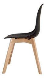 Silla Clasica Plastico Eames Cross Wood Tapizado Ecocuero - Image 2