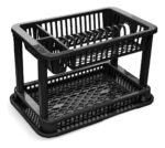 Escurridor De Cubiertos Secaplatos Plastico 2 Niveles Negro