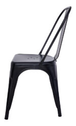 Silla Tolix Decora Moveis Acero Negro Brillante Apilable Industrial - Image 4