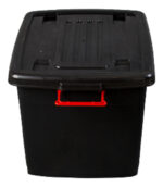 Set X 4 Contenedores Plasticos Hermeticos 95lts Premium Negro Lisa - Image 3