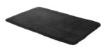 Alfombra De Baño Suave 40 X 60 Cm Micro Poliester Premium  Negro Liso