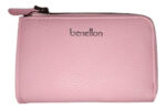 Billetera Benetton Monedero De Mujer Reforzada Premium Color Rosa Diseño De La Tela Liso - Image 2