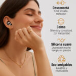 Protector Auditivo Cancelacion De Ruido Tampones Flexibles Negro - Image 5