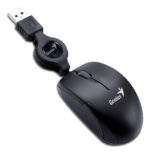 Mini Mouse Genius Micro Traveler V2 Cable Retractil Notebook Color Negro
