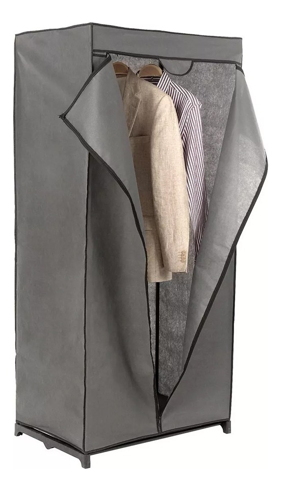 D_NQ_NP_636131-MLA74432972992_022024-F.jpg Guardarropa Organizador Beige De Tela Con Cierre Reforzado Gris - Image 1