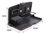 Bandeja Plegable Multiproposito Auto Asiento Posavasos 10kg Negro - Image 2