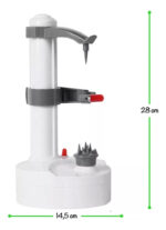 Pelador De Verduras Y Frutas Manzanas Hoja Acero Inoxidable Color Blanco - Image 2