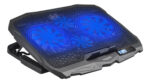 Base Notebook Reclinable 4 Fans Hub Usb Luces Nisuta Ns-cn93 Color Negro Color Del Led Azul