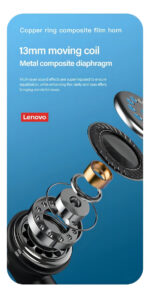 Auricular Inalámbrico In Ear Lenovo Bluetooth Xt96 Negro - Image 10