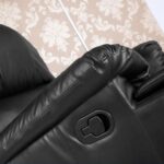 Sillon Poltrona Reclinable Ultra Premium De Ecocuero + Relax Negro Liso - Image 6