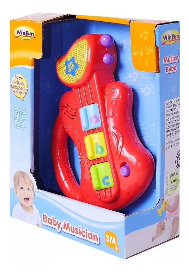 D_NQ_NP_644128-MLA99434561248_112025-F.jpg Mi Primera Guitarra 3 En 1 Luz Sonido Melodias Ramos Mejia - Image 1