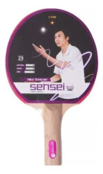 Paleta Ping Pong Tenis Mesa Sensei 1 Estrella Plus Pingpong Color Marrón Madera St (recto)