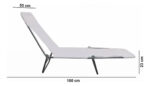 Reposera Plegable Outzen Acero Blanca 180x55cm Para Jardin Playa Camping Blanco - Image 2