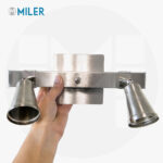 Spot Aplique Barral Acero 2 Luces Movil Para Dicroica Dublin - Image 5