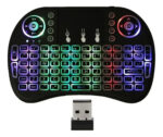 Teclado Inalambrico Smart Tv Tablet Luz Rgb + Multi Touchpad Negro Español - Image 2