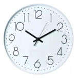 Reloj Circular De Pared Vidrio Diseño Unico Ramos Mejia  Blanco Negro