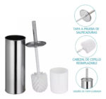 Cepillo Para Inodoro De Acero Inoxidable Con Cepillo Intercambiable - Image 3