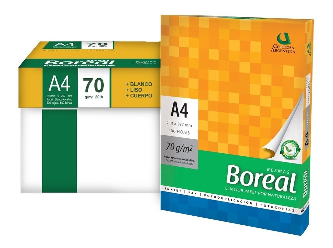 D_NQ_NP_654588-MLA32301445712_092019-F.jpg Resma A4 70grs Boreal Caja X 10 Resmas Calidad Ramos Mejia Blanco - Image 1