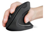 Mouse Vertical Kolke Kem-248 Inalambrico Bateria Recargable Usb Computadora Pc Notebook Negro