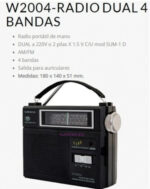 Radio Portatil Am Fm Enchufe O Pila Gran Parlante Winco 2004 - Image 4