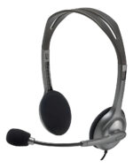 Auriculares Con Micrófono Logitech H111 981-000612 Oficina Ajustable Color Gris
