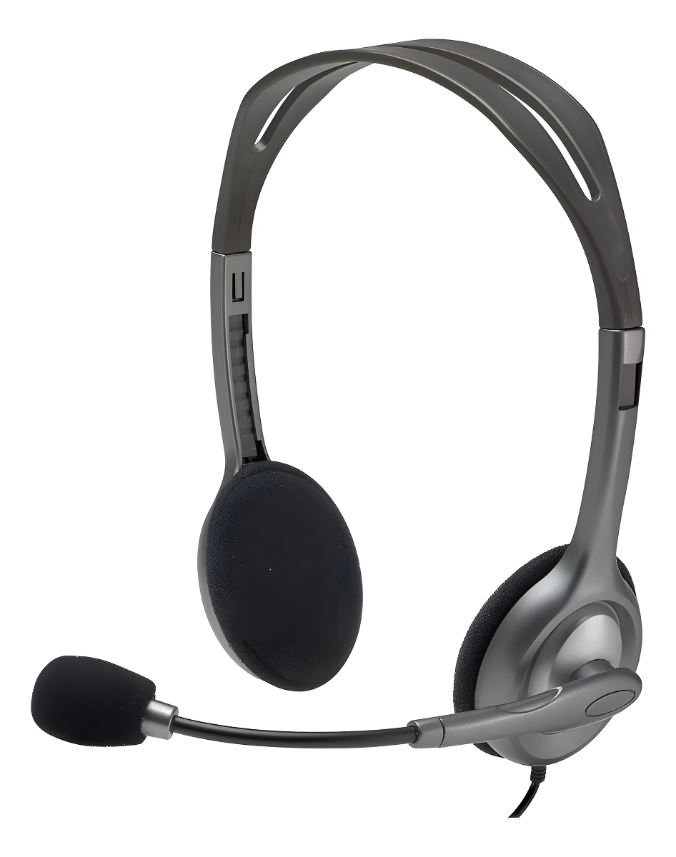 D_NQ_NP_659951-MLA96149115571_102025-F.jpg Auriculares Con Micrófono Logitech H111 981-000612 Oficina Ajustable Color Gris - Image 1
