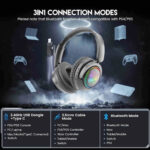 Auricular Inalambrico Mic Para Ps3 Ps4 Xbox360 Pc Premium Negro - Image 4