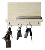 Porta Llave Organizador De Pared Llavero Calidad Premium Color Natural