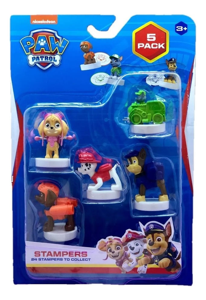 D_NQ_NP_663422-MLA77381389948_072024-F.jpg Pack X 5 Sellos Muñecos Juguetes Paw Patrol Coleccionables Azul Oscuro Azul - Image 1