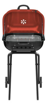 Parrilla Móvil Walkabout Rojo Con Tapa Ruedas Ajustable Carbón Exterior - Image 3