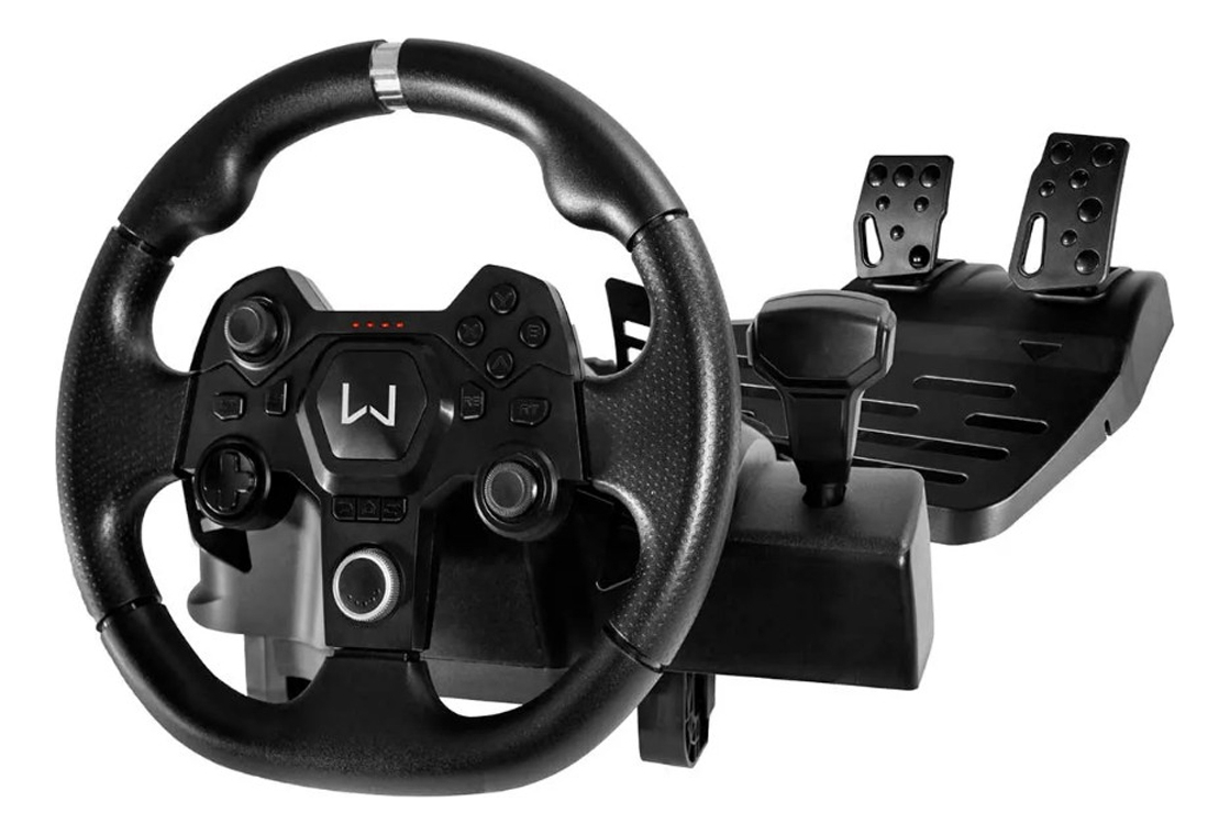 D_NQ_NP_666024-MLA79513735843_092024-F.jpg Volante Con Pedalera Gamer Multiplataforma Vibracion Premium Negro - Image 1