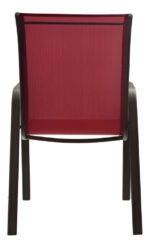 Silla Reposera De Jardin Exterior Aluminio Apilable En Ramos Color Rojo Liso - Image 3