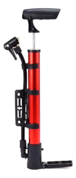 Inflador Manual Bicicleta Zhanma Aluminio Rojo Portátil Doble Válvula