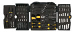 Set De Herramientas Mecánicas Stanley Cromado 150 Piezas Negro