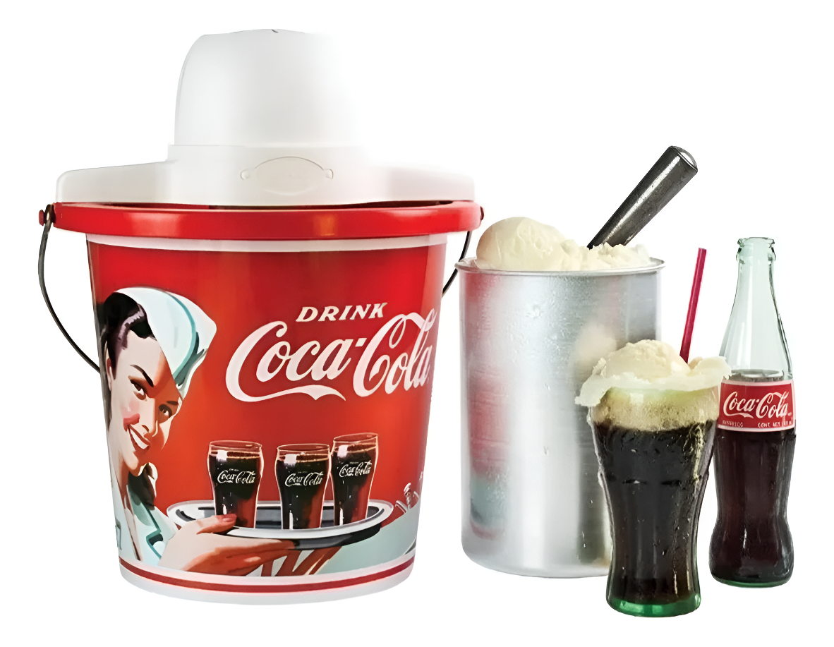 D_NQ_NP_669634-MLA92838100779_092025-F.jpg Maquina Para Helados Coca Cola Ice Cream Maker Nostalgia - Image 1