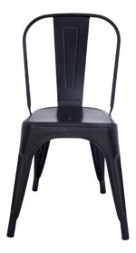 Silla Tolix Decora Moveis Acero Negro Brillante Apilable Industrial - Image 3