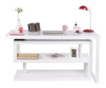 Escritorio Pc Esquinero Plegable Calidad Diseño + 2 Repisas Color Blanco Color secundario Blanco - Image 6