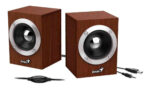 Parlantes Genius Sp Hf280 Usb 6w Wooden Madera Marrón
